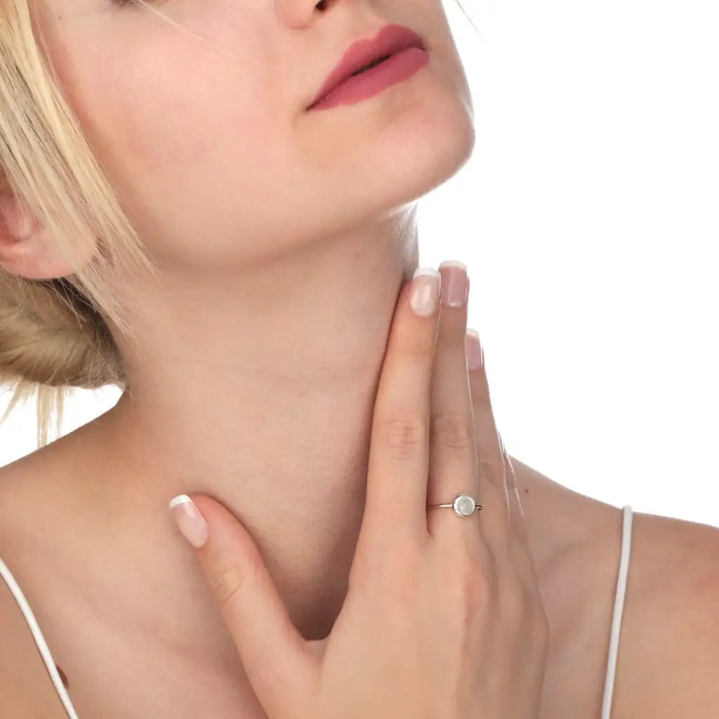 Madamlili parelmoerring - 925 sterling zilver