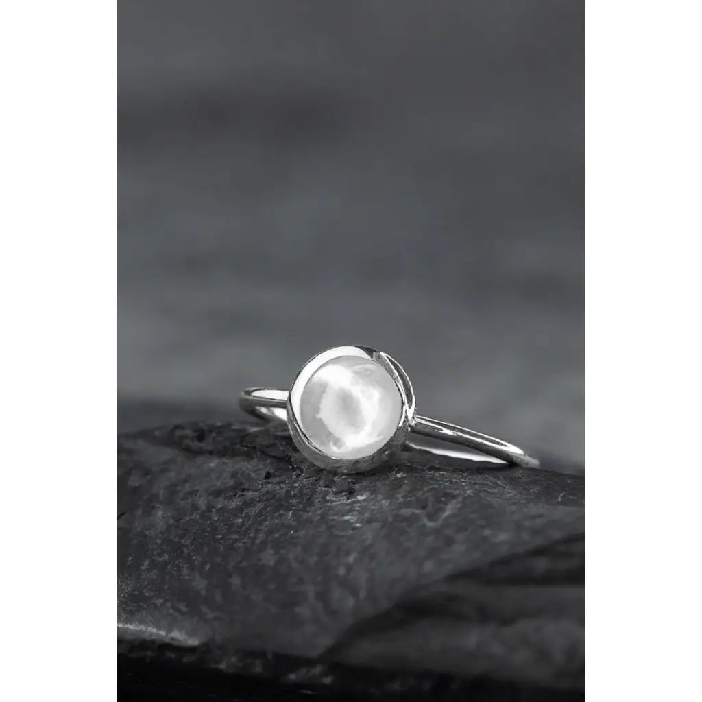 Madamlili parelmoerring - 925 sterling zilver