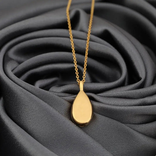 Madamlili roestvrij stalen urnflesketting