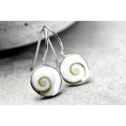 Madamlili shiva eye oorbellen - 925 sterling zilver.