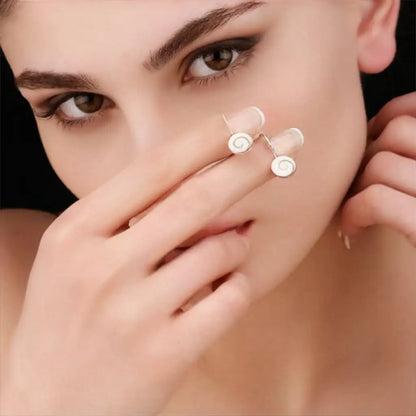 Madamlili shiva eye oorbellen - 925 sterling zilver.