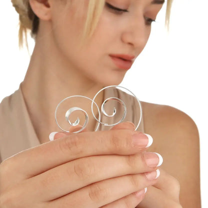 Madamlili spiraalvormige oorbellen gemaakt van 925 sterling