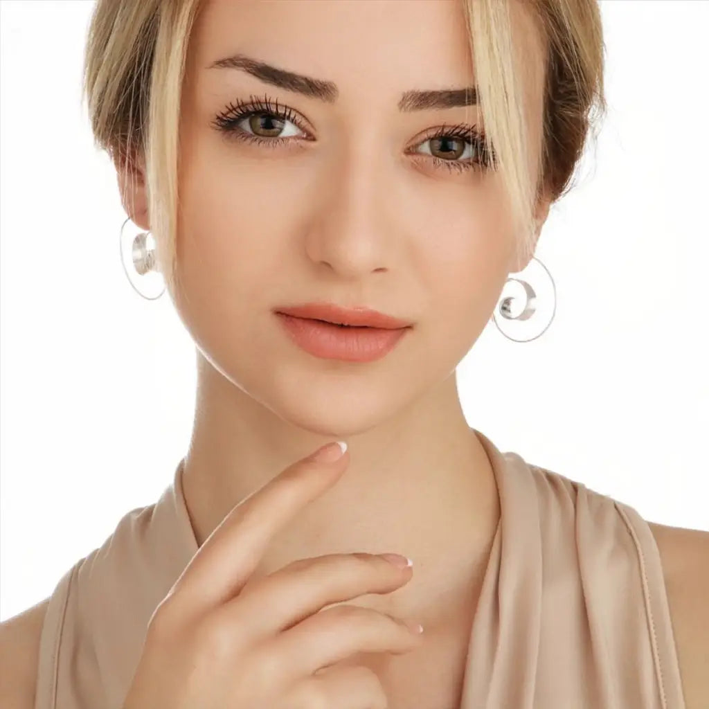 Madamlili spiraalvormige oorbellen gemaakt van 925 sterling