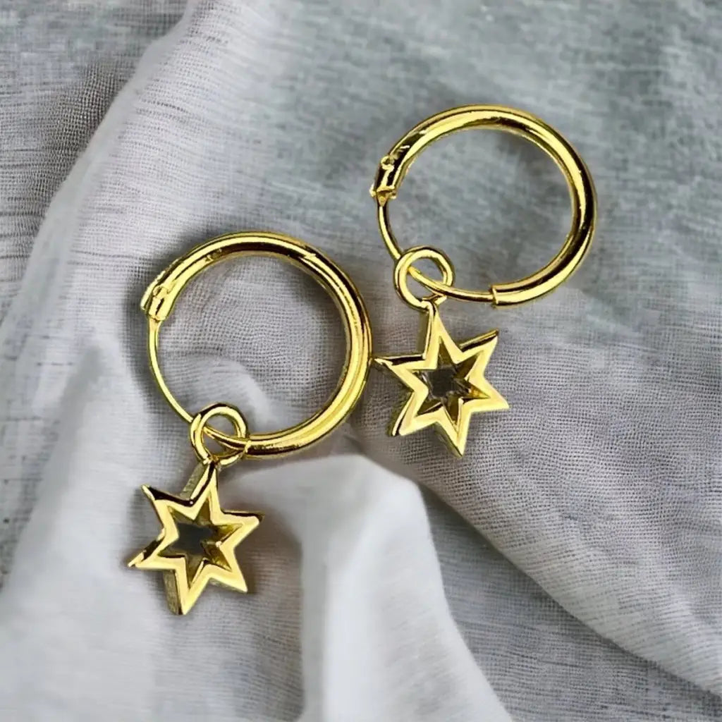 Madamlili steroorbellen oorringen - 925 sterling verguld.