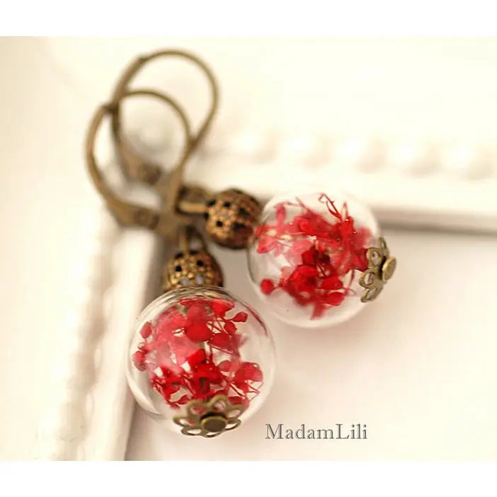 Madamlili summer joy iii echte bloemoorbellen. - sieraden