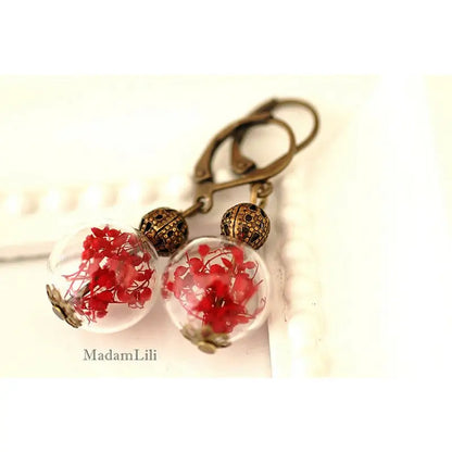 Madamlili summer joy iii echte bloemoorbellen. - sieraden