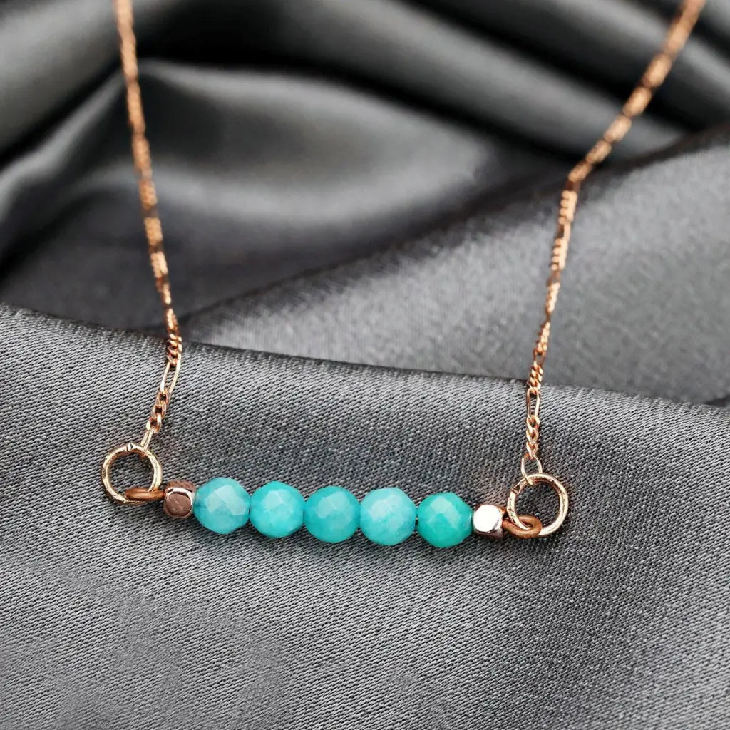 Madamlili turkoois edelsteen staafketting - 925 sterling