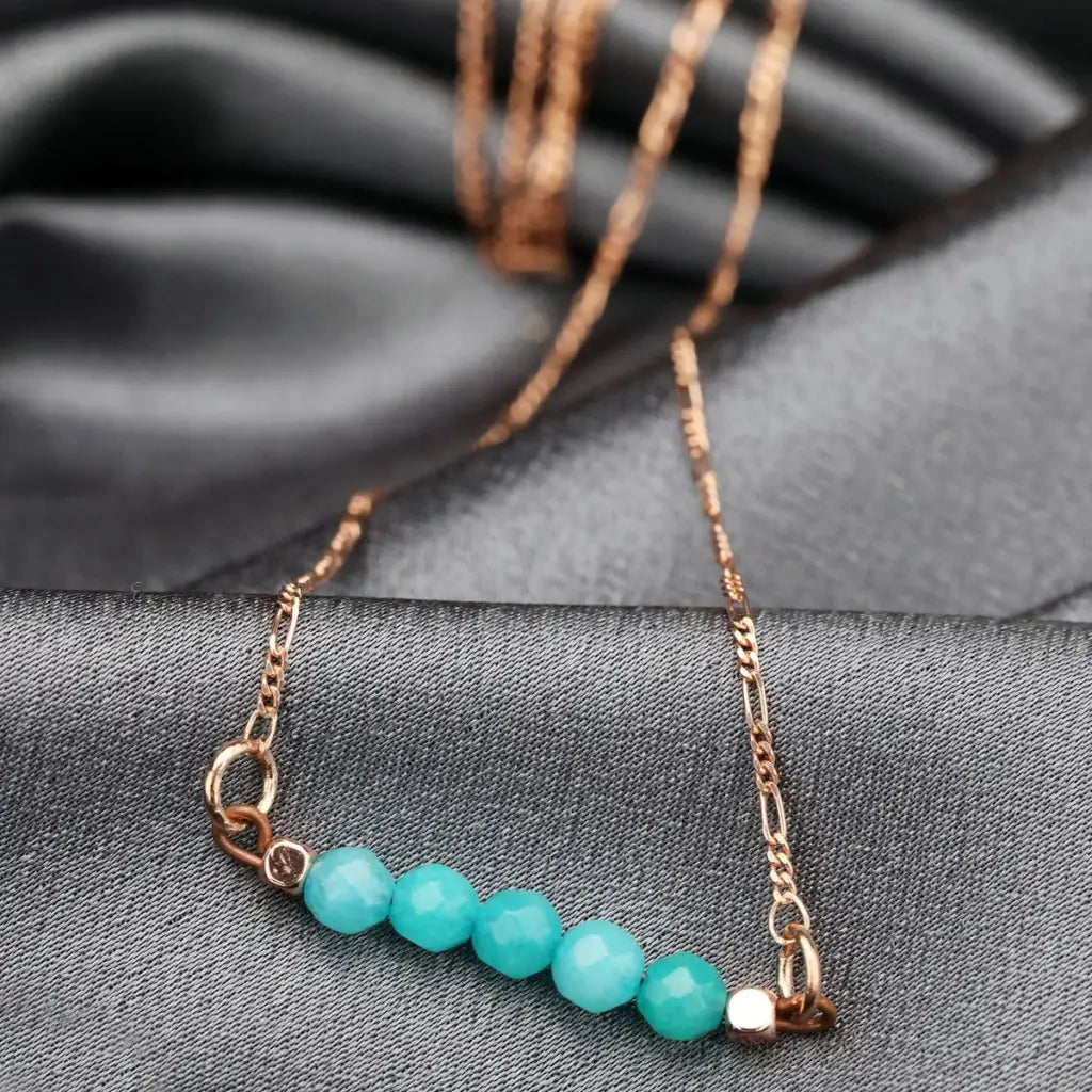 Madamlili turkoois edelsteen staafketting - 925 sterling