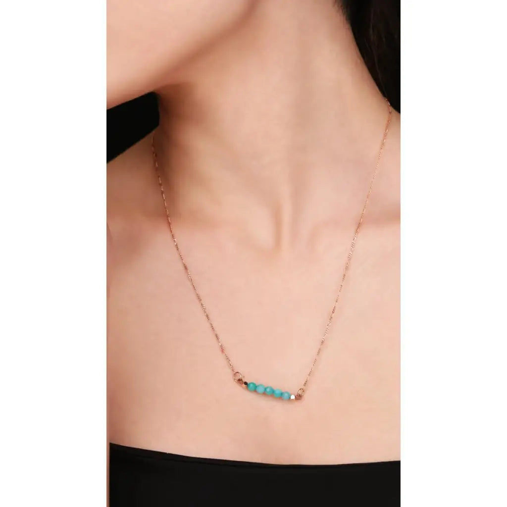 Madamlili turkoois edelsteen staafketting - 925 sterling