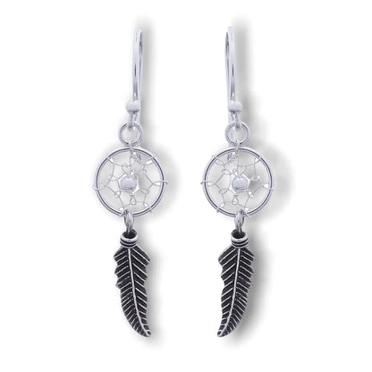 Madamlilin dream catcher oorbellen - 925 sterling zilver.