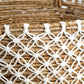 De gekruiste gestikte macrame-mand - medium