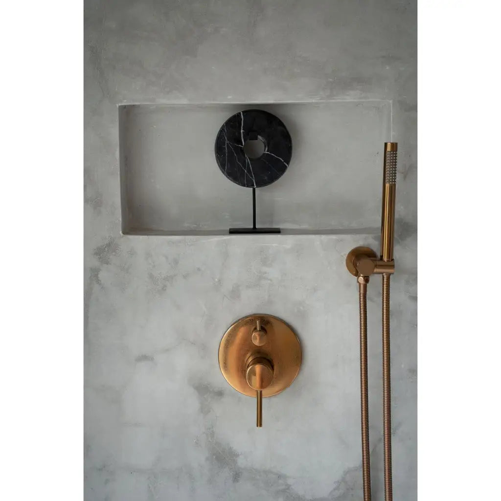 The marble disc on stand - zwart - s