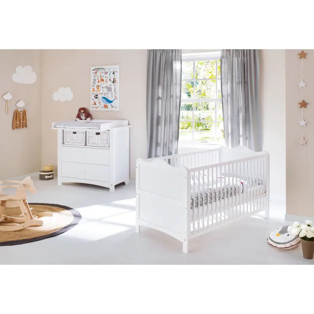 Startset ’florentina’ breed 2 delen: ledikant brede commode