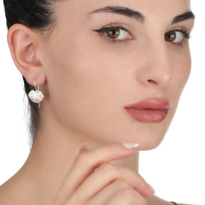 Oorbellen met tropische planten - 925 sterling zilveren