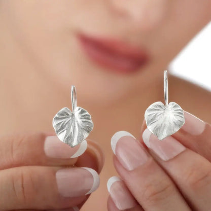Oorbellen met tropische planten - 925 sterling zilveren