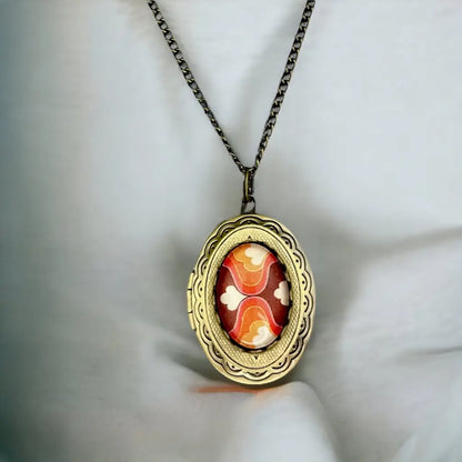 Madamlili 70’s fotomedaillonketting. - sieraden