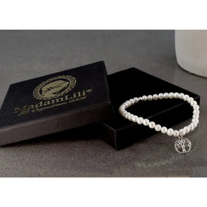 Madamlili 925 sterling zilveren zoetwaterparelarmband ’boom