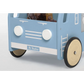 Leren loopwagen ’kipplaster fred’ blauw