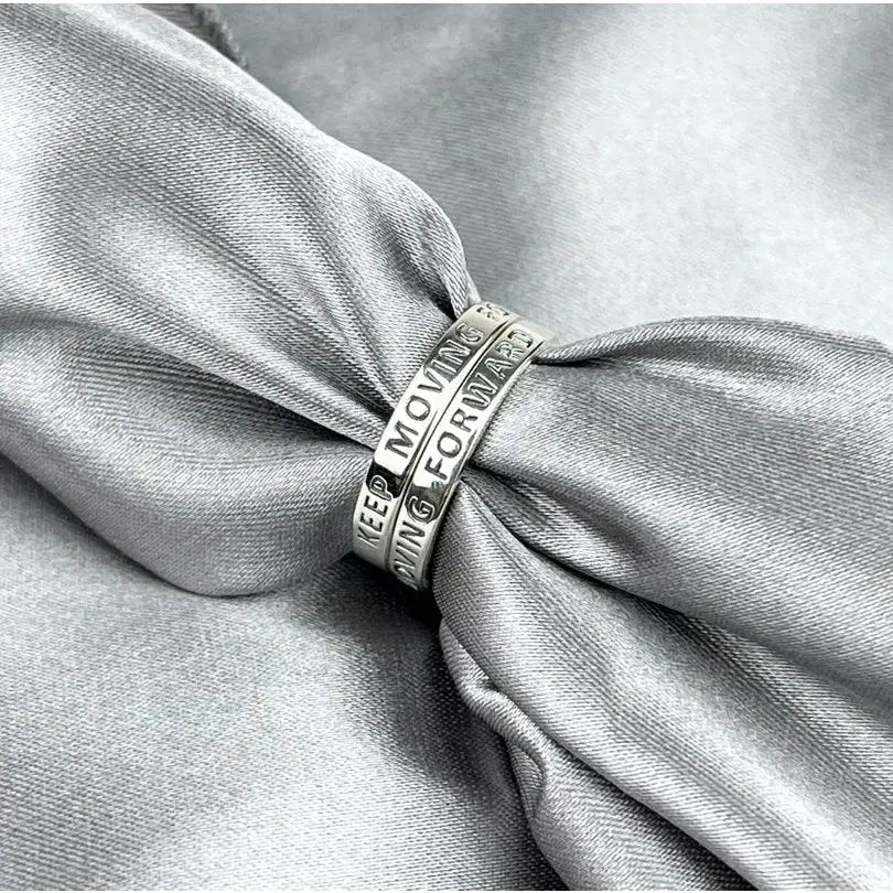 Ring ’blijf vooruit gaan’ - 925 sterling zilver - rg925-35