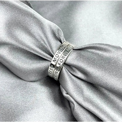 Ring ’blijf vooruit gaan’ - 925 sterling zilver - rg925-35