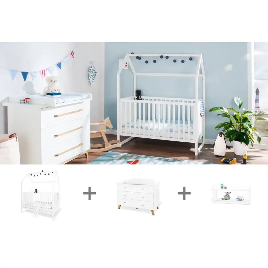 Startset ’hilda & pan’ extra breed wit incl. Wandplank