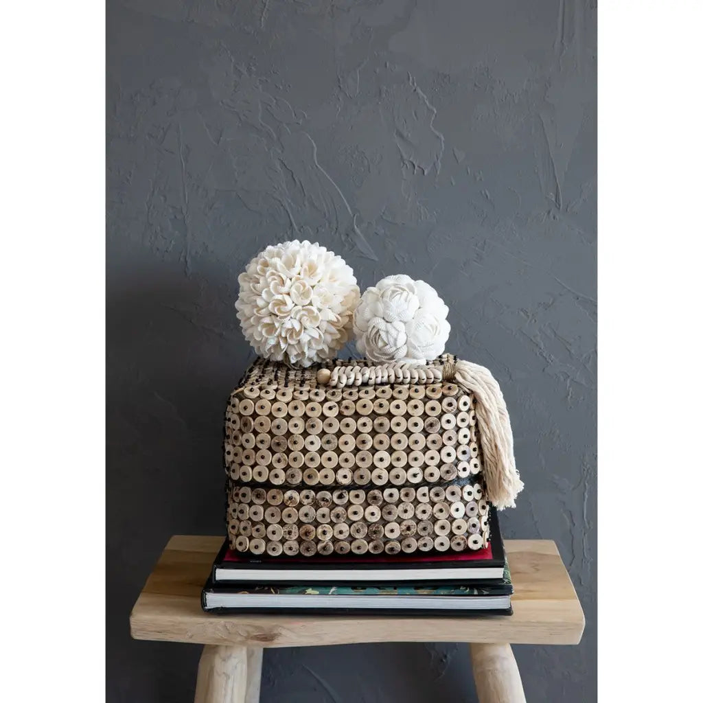 The coconut shell square basket - natural - set2