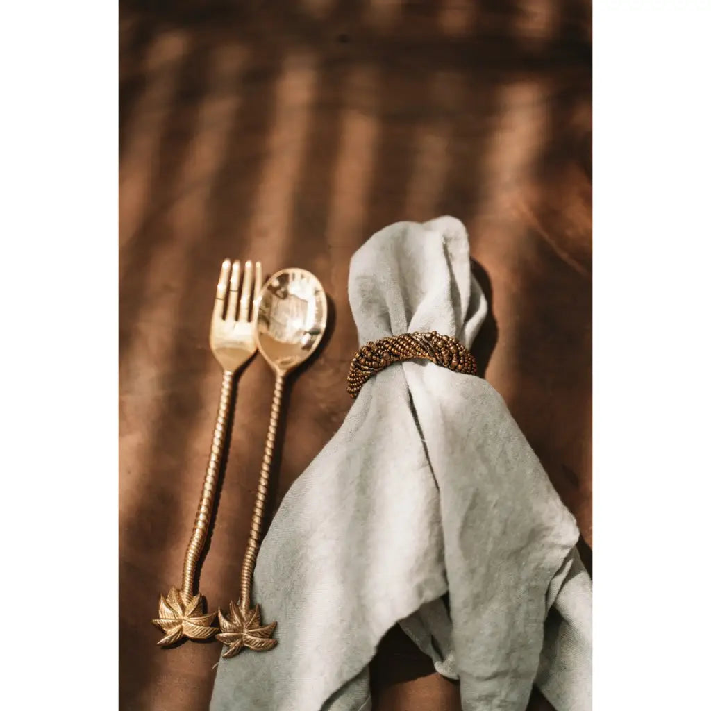 The Palm Tree Salad Fork - Goud