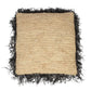 The Raffia Kussenhoes Vierkant - Naturel Zwart - L