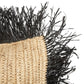 The Raffia Kussenhoes Vierkant - Naturel Zwart - M