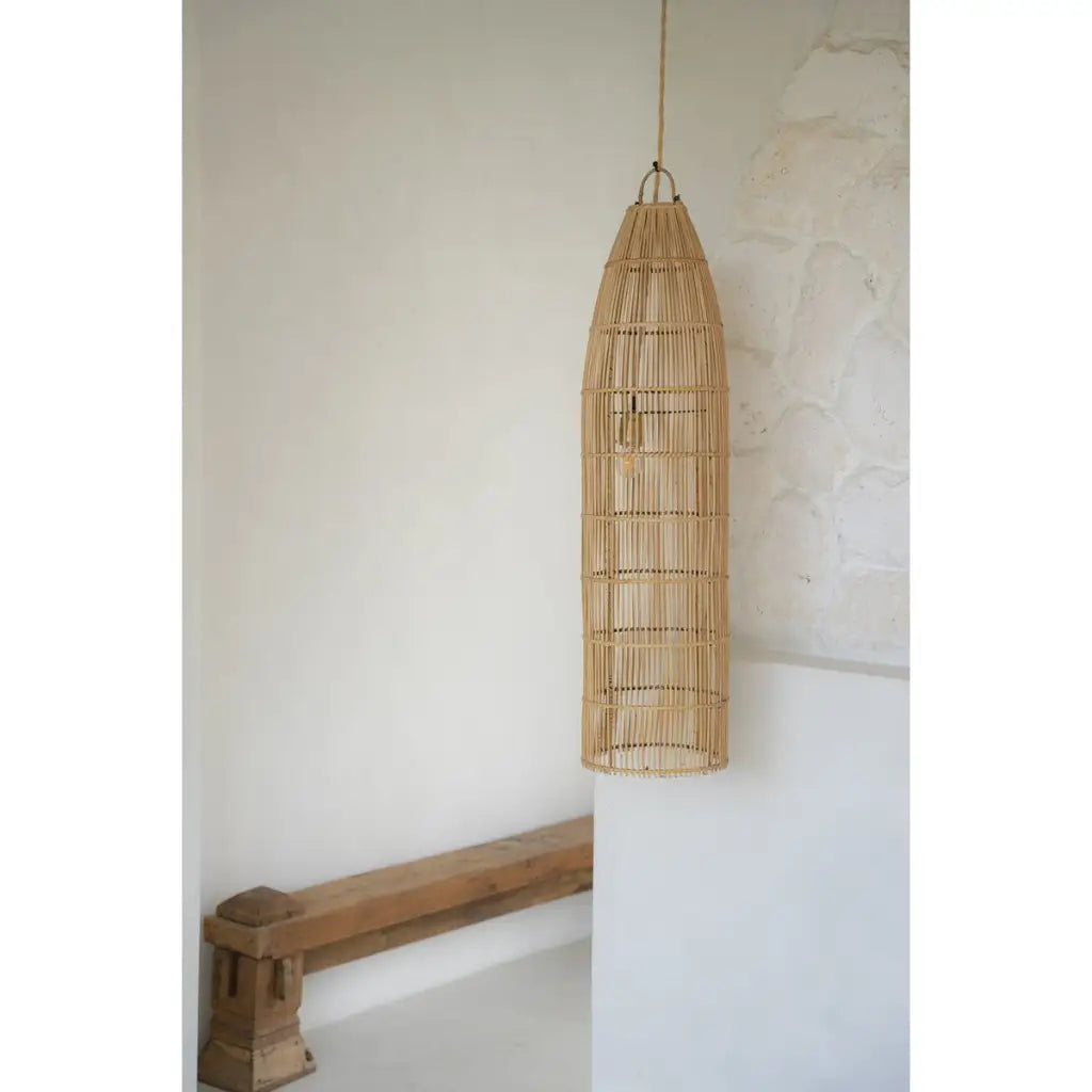 The Rattan Fish Trap Hanger - Naturel - L