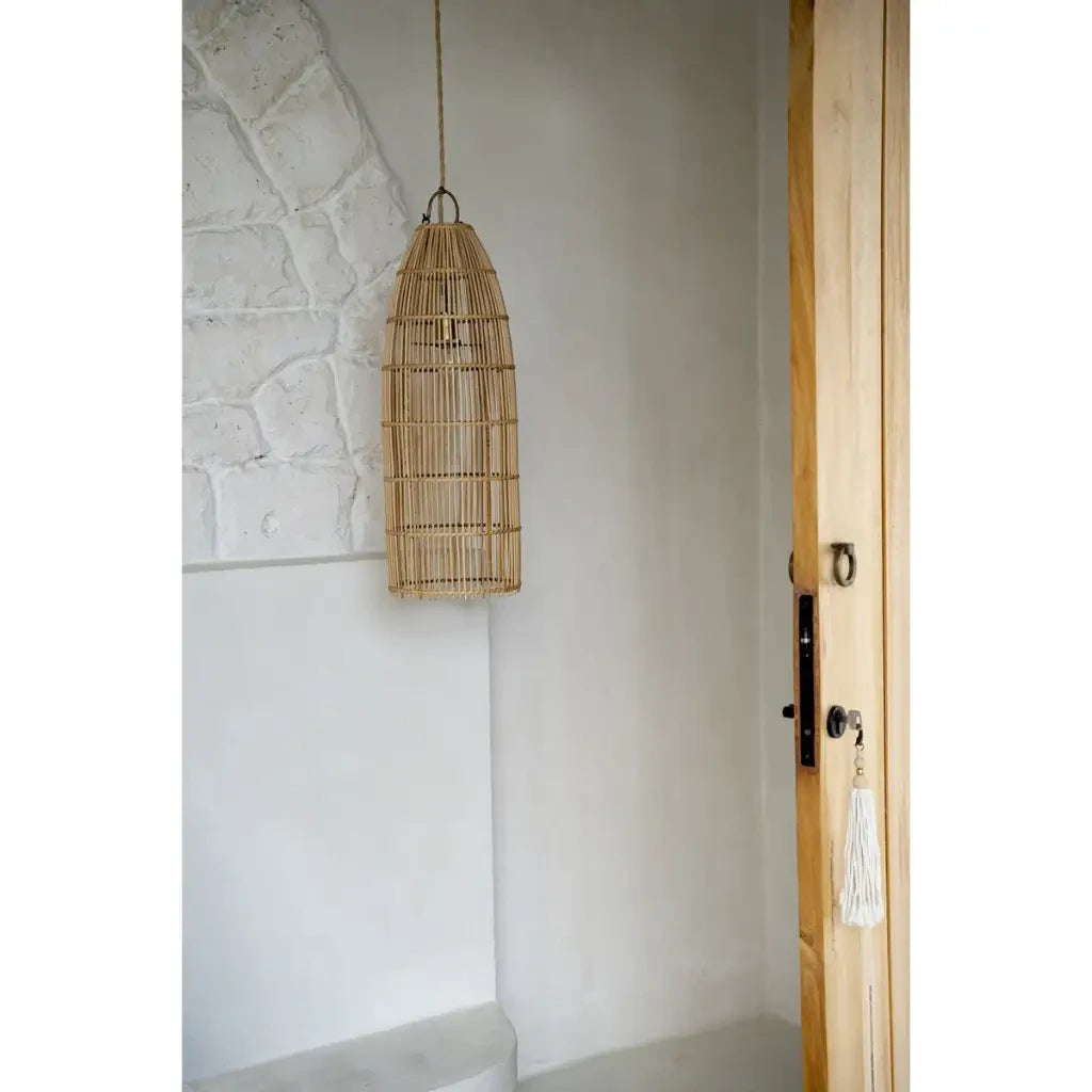 The Rattan Fish Trap Hanger - Naturel - M