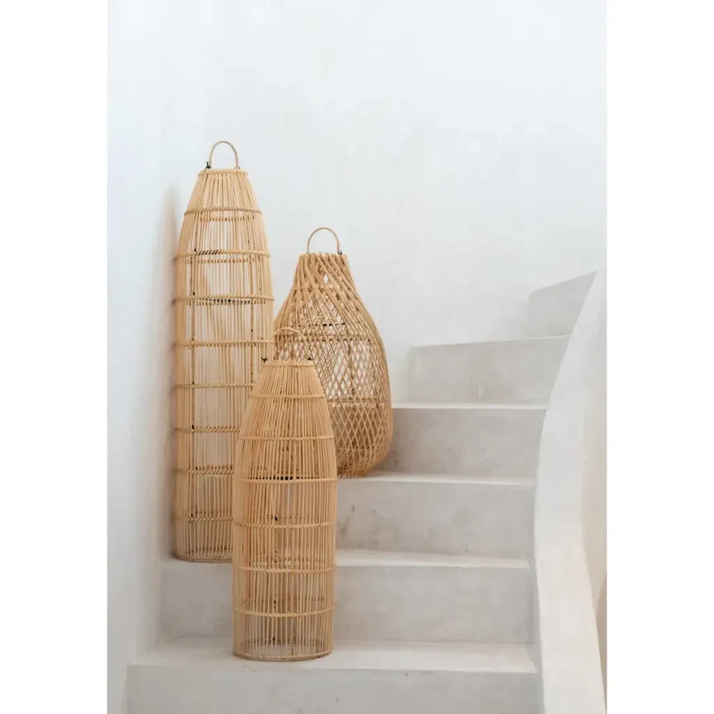 The Rattan Fish Trap Hanger - Naturel - M