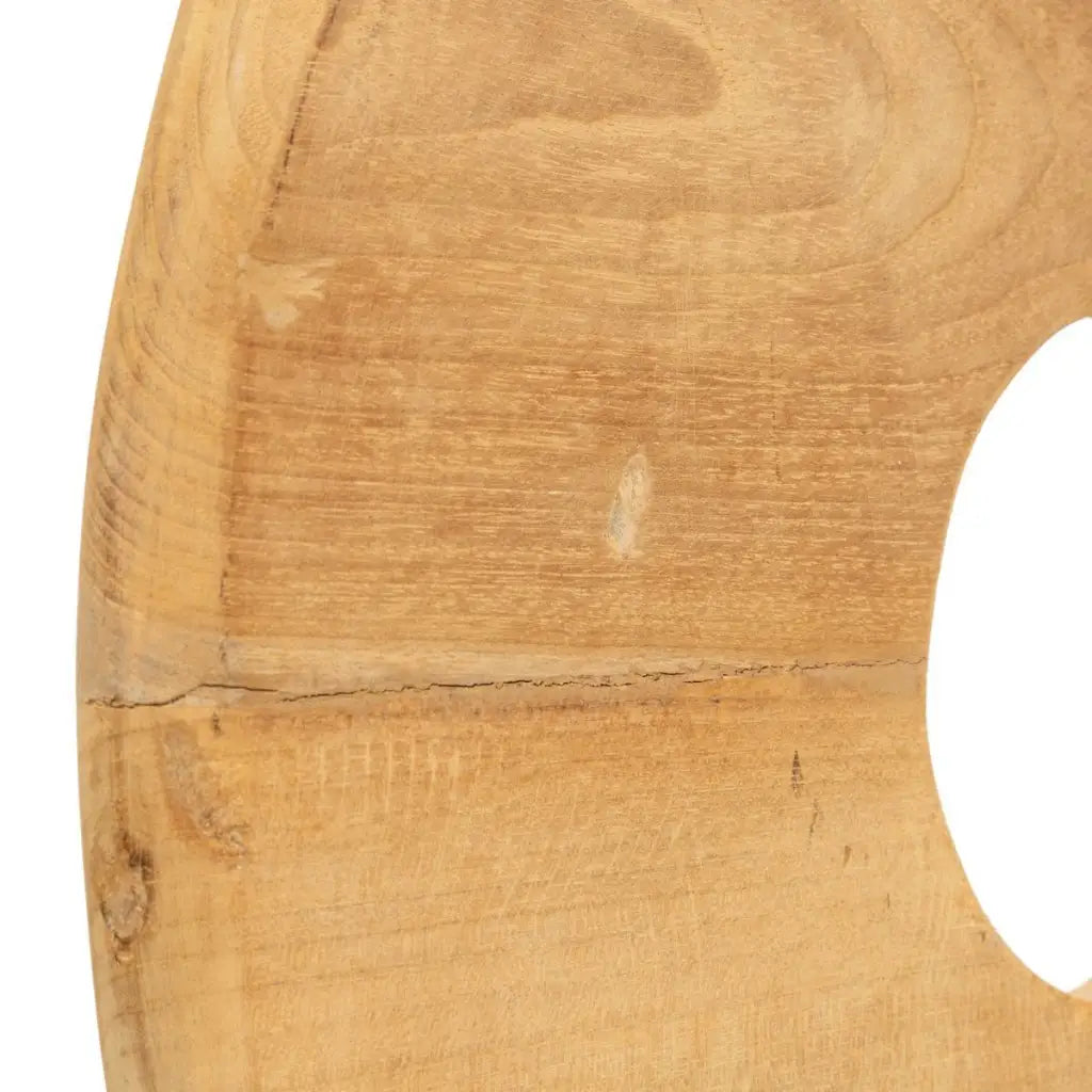 The Teak Disc on Stand - Naturel - L