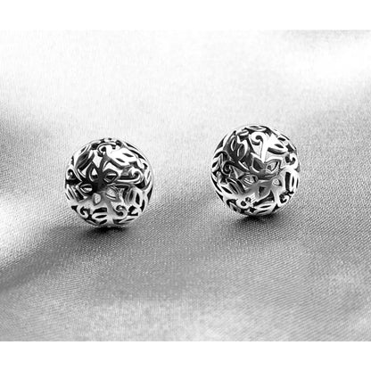 Madamlili lotus-oorknopjes - 925 sterling zilver. - sieraden
