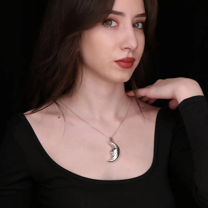 Madamlili sterling zilveren ketting van 925 halve maan.