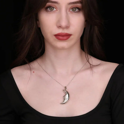 Madamlili sterling zilveren ketting van 925 halve maan.