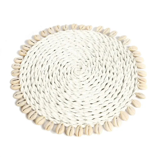 De seagrass shell pan coaster - wit