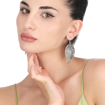 Madamlili antieke bladeren xl oorbellen. - sieraden