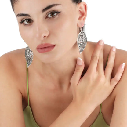 Madamlili antieke bladeren xl oorbellen. - sieraden
