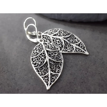 Madamlili antieke bladeren xl oorbellen. - sieraden