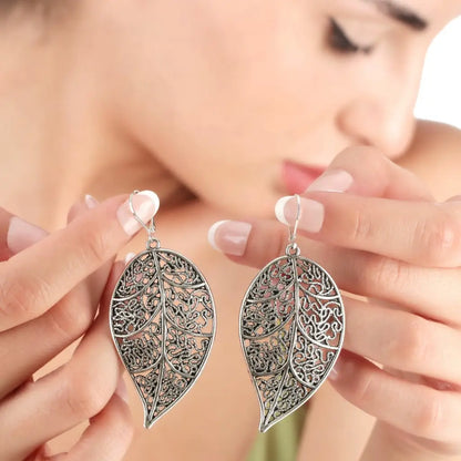 Madamlili antieke bladeren xl oorbellen. - sieraden