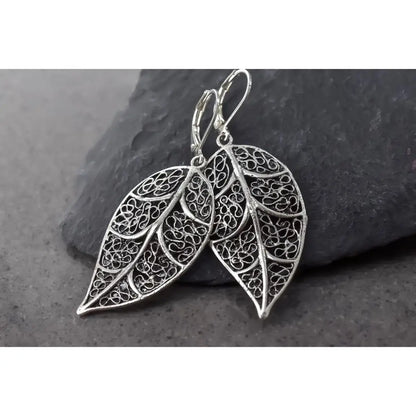 Madamlili antieke bladeren xl oorbellen. - sieraden