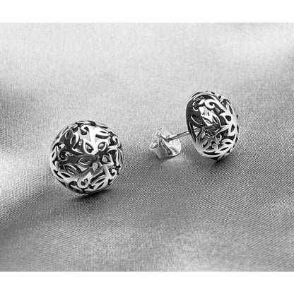 Madamlili lotus-oorknopjes - 925 sterling zilver. - sieraden
