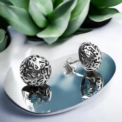 Madamlili lotus-oorknopjes - 925 sterling zilver. - sieraden