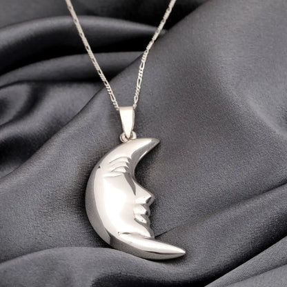 Madamlili sterling zilveren ketting van 925 halve maan.