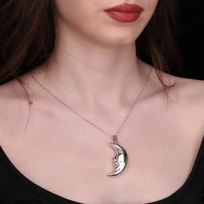 Madamlili sterling zilveren ketting van 925 halve maan.