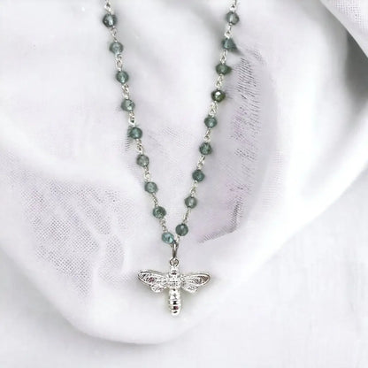 Madamlili edelsteenketting met blauwe apatiet