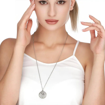 Madamlili oud zilveren foto medaillon collier inclusief