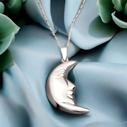 Madamlili sterling zilveren ketting van 925 halve maan.