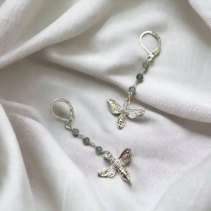 Madamlili edelsteenoorbellen met blauwe apatiet